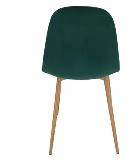 Stoličky Stolička, smaragdová Velvet látka/buk, LEGA