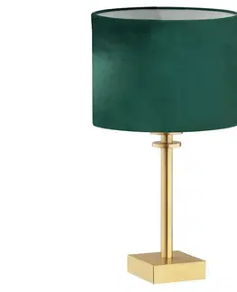 Lampy Argon Argon 8106 - Stolná lampa ABBANO 1xE27/15W/230V mosadz/zelená 
