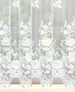 Záclony Záclona žakárová alebo balkónový komplet, Florella metráž, biela 170 cm