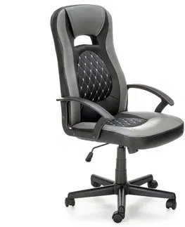 Kancelárske stoličky HALMAR Castano kancelárske kreslo s podrúčkami sivá / čierna