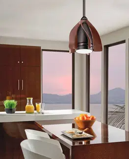 Stropné ventilátory so svetlom KICHLER Stropný LED ventilátor Terna bronz olej./brúsený