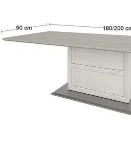 Jedálenské stoly NABBI Orentano ST-1800-2200 rozkladací jedálenský stôl pino aurelio / madagascar / nelson