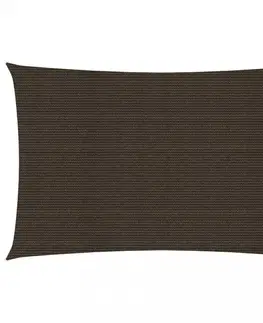 Stínící textilie Tieniaca plachta obdĺžniková HDPE 3,5 x 5 m Dekorhome Hnedá