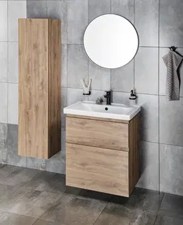 Kúpeľňa AQUALINE - ALTAIR umývadlová skrinka 52x72,5x45cm, dub emporio AI355