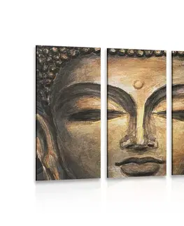 Obrazy Feng Shui 5-dielny obraz tvár Budhu