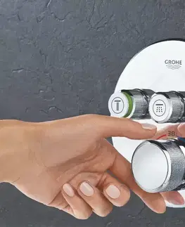 Kúpeľňové batérie GROHE - Grohtherm SmartControl Termostatická sprchová podomietková batéria, 3 ventily, chróm 29121000