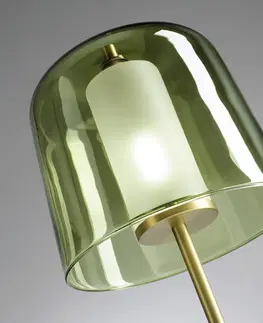 Stolové lampy miloox by Sforzin Stolová lampa Frida, zlatá, tienidlo zelená