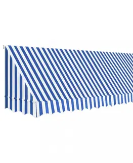 Okenné markízy Okenná markíza 250x120 cm Dekorhome Biela / modrá