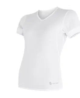 Dámske trička Dámske triko Sensor Coolmax Fresh Air V-neck biele 17100022 S