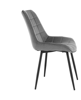 Jedálenské stoličky KONDELA Sarin jedálenská stolička sivá / čierna