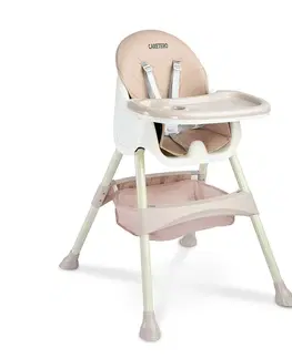 Dekorácie do detských izieb Caretero Jedálenská stolička 2v1 Bill pink, 63 x 75 x 92 cm