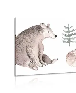 Detské obrazy Obraz posedenie zvieratiek v lese