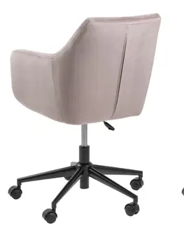 Kancelárske stoličky Dkton Dizajnová kancelárska stolička Norris, svetlo ružová