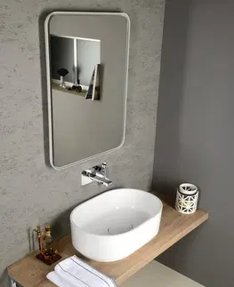 Kúpeľňa SAPHO - FLOAT LED podsvietené zrkadlo 600x800mm, biela 22572
