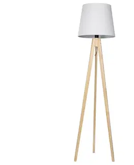 Lampy  Stojacia lampa CONE 1xE27/60W/230V borovica biela 