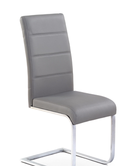 Jedálenské stoličky HALMAR K85 jedálenská stolička sivá / chróm