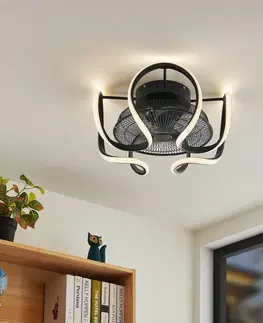 Stropné ventilátory so svetlom Starluna Starluna Lykkela stropný LED ventilátor CCT čierna