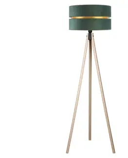 Lampy   - Stojacia lampa DUO 1xE27/60W/230V zelená/béžová 