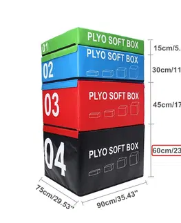 Ostatné fitness náradie Tréningový plyo box SEDCO Soft 90x75x60 cm