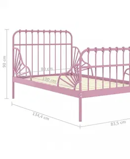 Detské izby Detská rastúca posteľ 80x130/200 Dekorhome Sivá