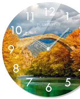 Hodiny Nástenné sklenené hodiny Bridge Flex z67c s-2-x, 30 cm