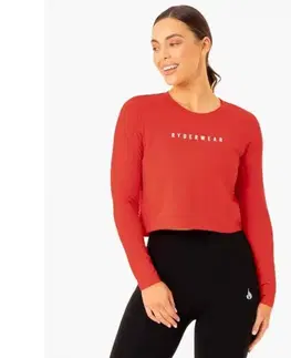Tričká a tielka Ryderwear Dámske tričko Long Sleeve Top Foundation Red  M