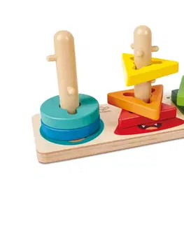 Drevené hračky HAPE - Základné tvary na doske