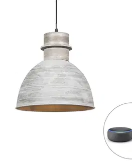 Zavesne lampy Inteligentné závesné svietidlo sivé 30 cm vrátane svetelného zdroja WiFi A60 - Dory