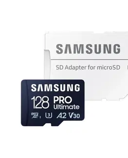 Pamäťové karty Samsung PRO Ultimate Micro SDXC 128 GB, SD adaptér