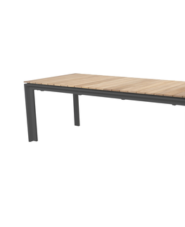 Stoly Optimum Teak rozťahovací jedálenský stôl antracit 220-340 cm