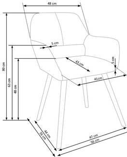 Jedálenské stoličky HALMAR K283 jedálenská stolička béžová
