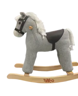 Drevené hračky TRYCO - Hojdací kôň Milo Grey, veľký (36m+)