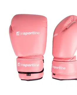 Boxerské rukavice Boxerské rukavice inSPORTline Ravna ružovo-biela - 12oz