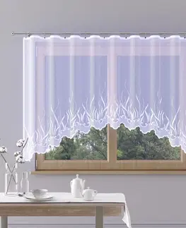 Záclony Hotová záclona alebo balkónový komplet, IGNIS, biela 220 x 120 cm