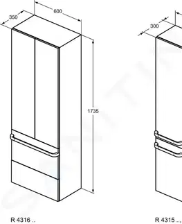 Kúpeľňa IDEAL STANDARD - Tonic II Dizajnové držadlo 347 mm x 66 mm x 30 mm, chróm R4355AA