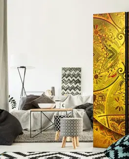 Paravány Paraván Mandala: Golden Power Dekorhome 225x172 cm (5-dielny)