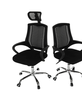 Kancelárske stoličky KONDELA Imela Typ 2 kancelárske kreslo s podrúčkami čierna / chróm