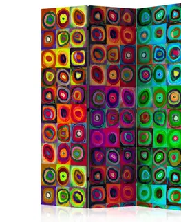 Paravány Paraván Colorful Abstract Art Dekorhome 135x172 cm (3-dielny)