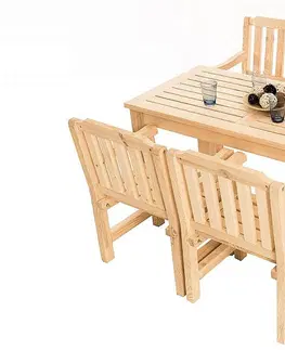 Stolčeky DEOKORK Masívny záhradný stôl z borovice LONDON (32 mm) - rôzne dĺžky 180 cm