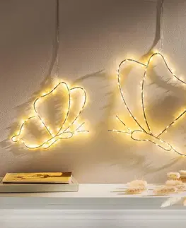 Vonkajšie osvetlenie Závesné LED dekorácie Motýle, súprava 2 ks
