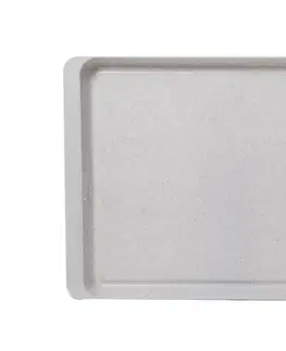 Podnosy a tácky ALFA PLASTIK - Podnos 50x34cm granit biely