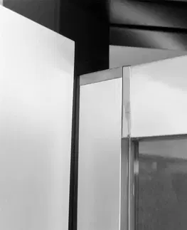 Sprchovacie kúty MEREO - Sprchové dvere, LIMA, trojdielne, zasúvacie,  90 cm, chróm ALU, sklo Point CK80622K