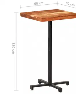 Barové stoličky Barový stôl hnedá / čierna Dekorhome 50x50x110 cm
