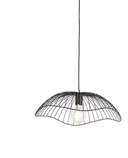 Zavesne lampy Dizajnová závesná lampa čierna 50 cm - Pua