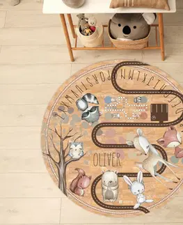 Korkové koberce Detský koberec zvieratká z korku