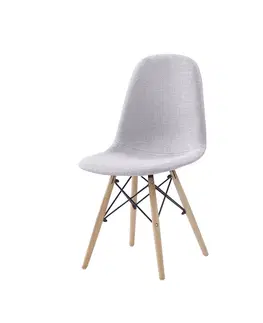 Jedálenské stoličky KONDELA Darela jedálenská stolička svetlosivá / buk