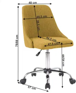 Kancelárske kreslá Kancelárska stolička, žltá/chróm, EDIZ