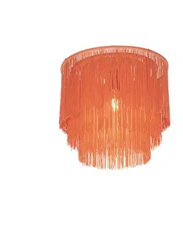 Stropne svietidla Orientálna stropná lampa zlatoružového odtieňa s okrajmi - Franxa