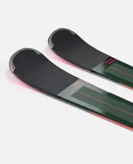 lyže Pánske zjazdové lyže s viazaním Boost 580 kaki-ružové