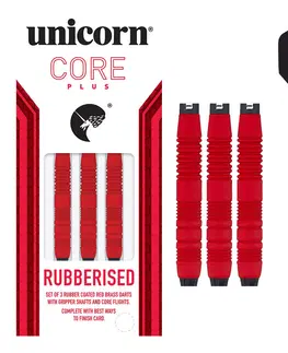 Šípky Šípky Unicorn Core Plus Rubberised Brass Red 3ks 16 g